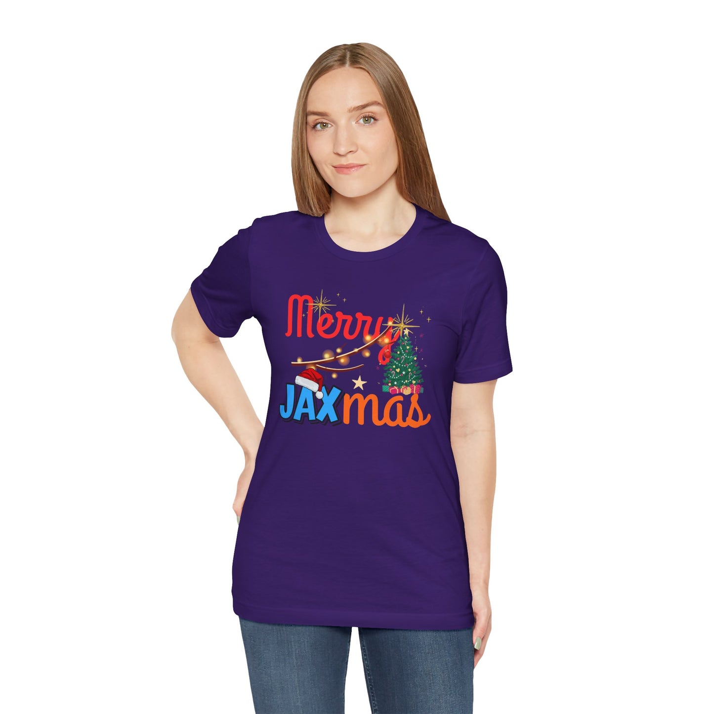 Merry Jaxmas Unisex Christmas Tee BELLA+CANVAS 3001