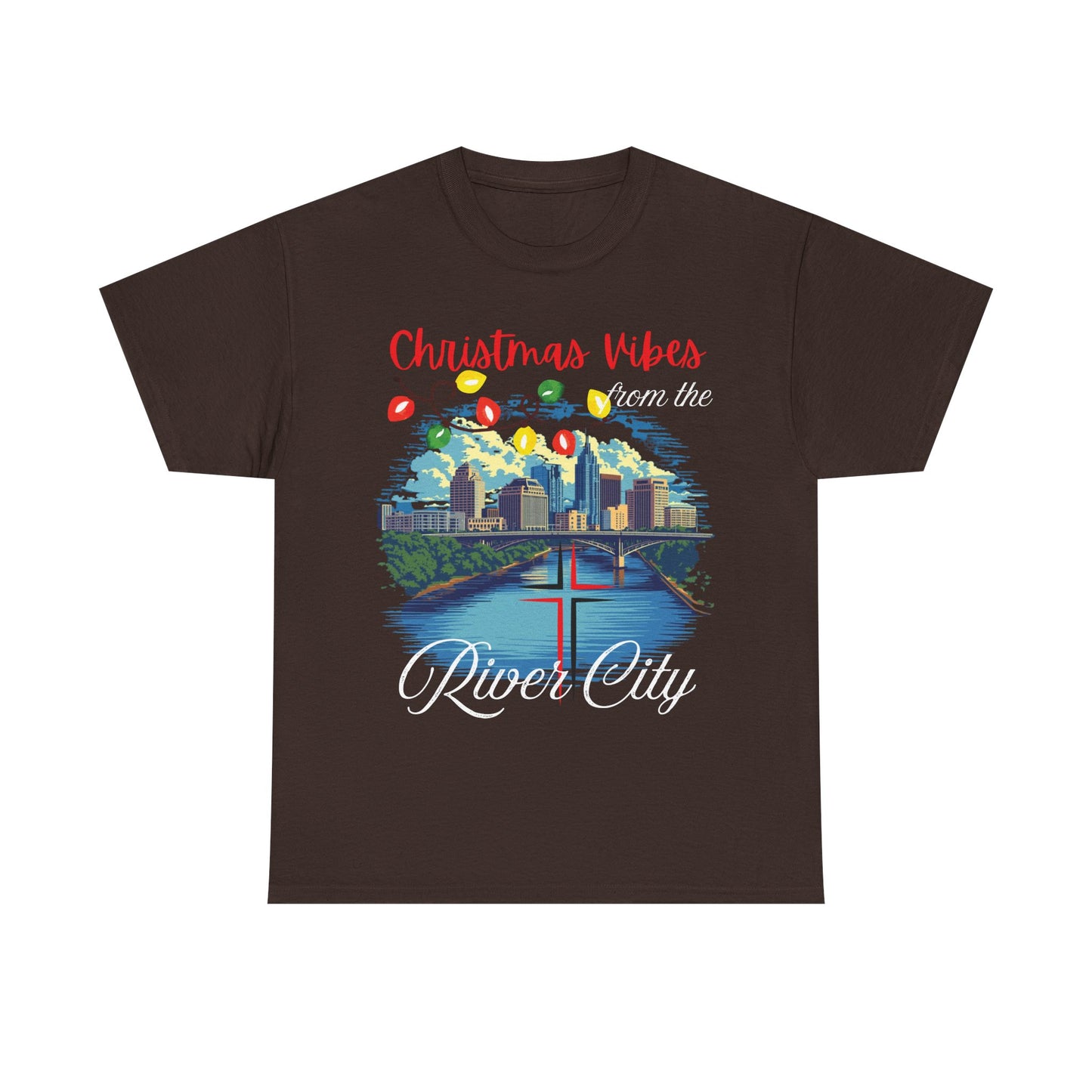 Christmas Vibes River City Tee-GILDAN 5000