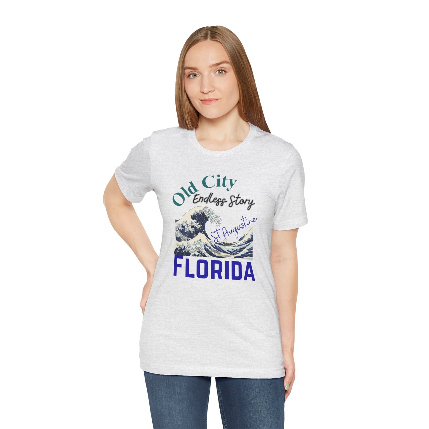 St. Augustine Beach Vibe Tee - Old City Endless Story Florida, Vacation Souvenir Shirt, Tourist Gift, Casual Summer Wear, Beach Lover Tee