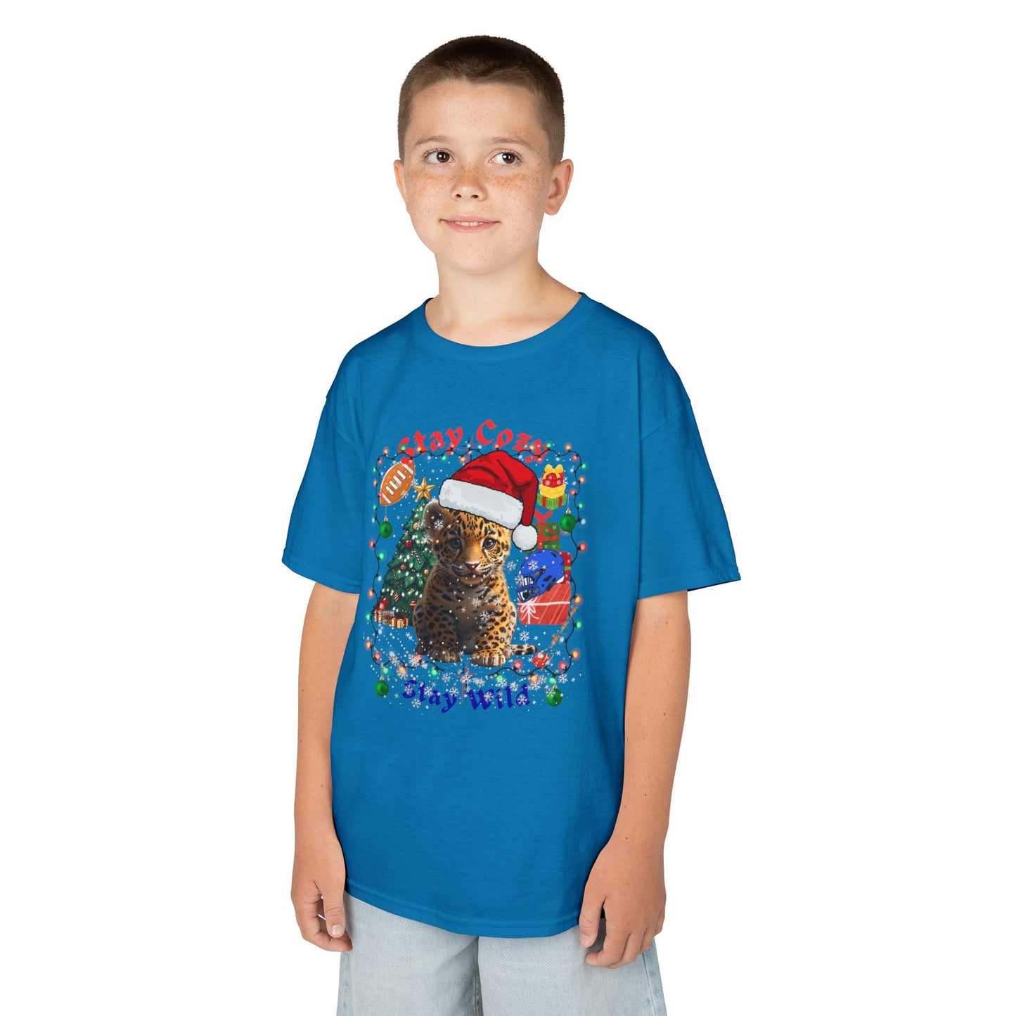 Festive Kids Tee - Stay Cozy Stay Wild Christmas T-Shirt