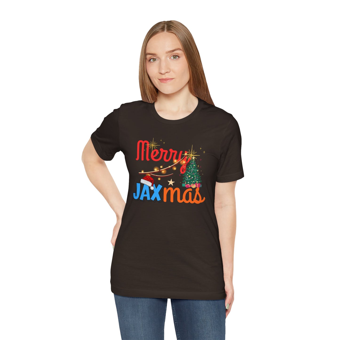 Merry Jaxmas Unisex Christmas Tee BELLA+CANVAS 3001