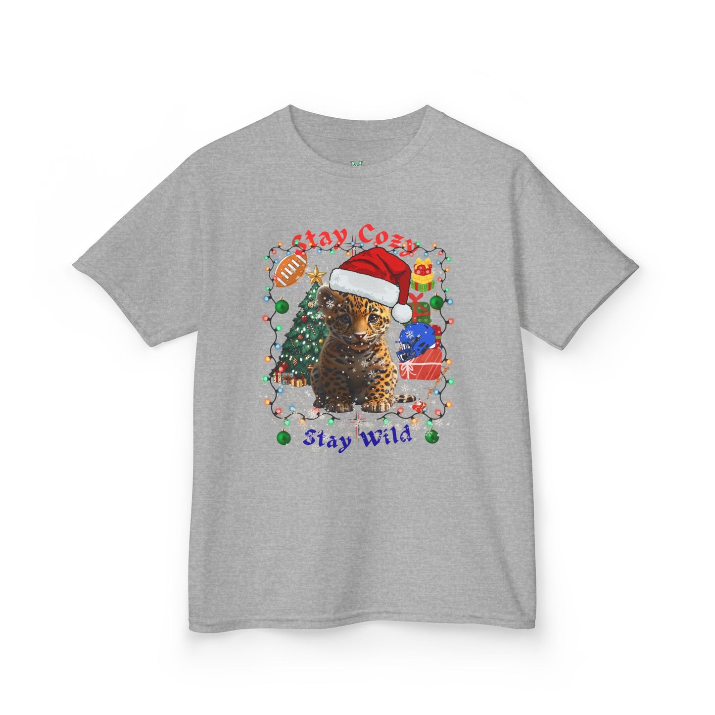 Festive Kids Tee - Stay Cozy Stay Wild Christmas T-Shirt
