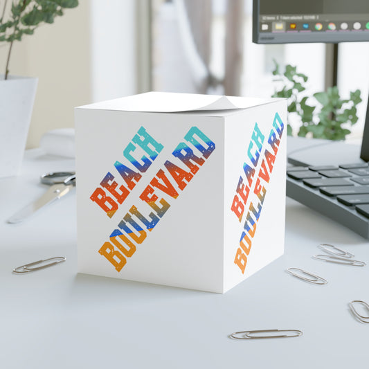 Beach Boulevard Note Cube - Colorful Beach-Themed Stationery