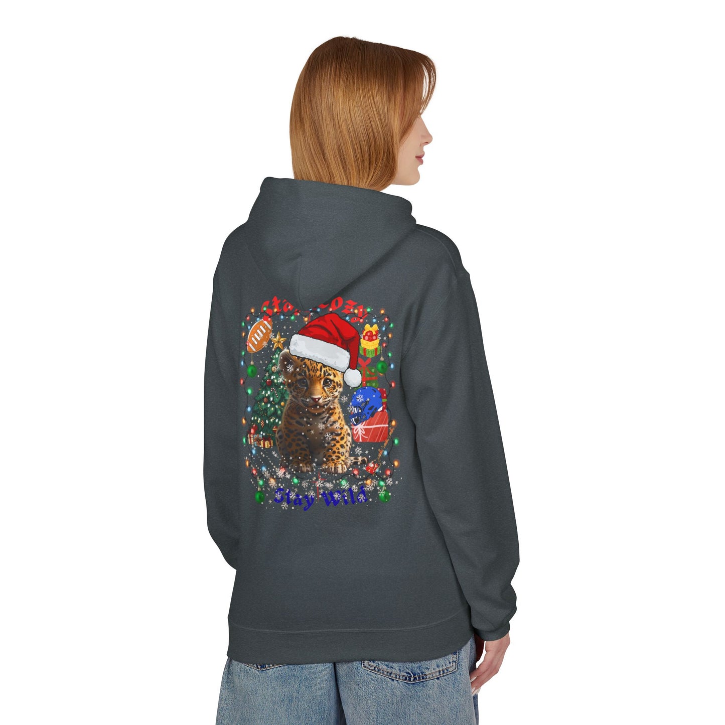 Festive Wildcat Hoodie - GILDAN SF 500 -Stay Wild Christmas Edition