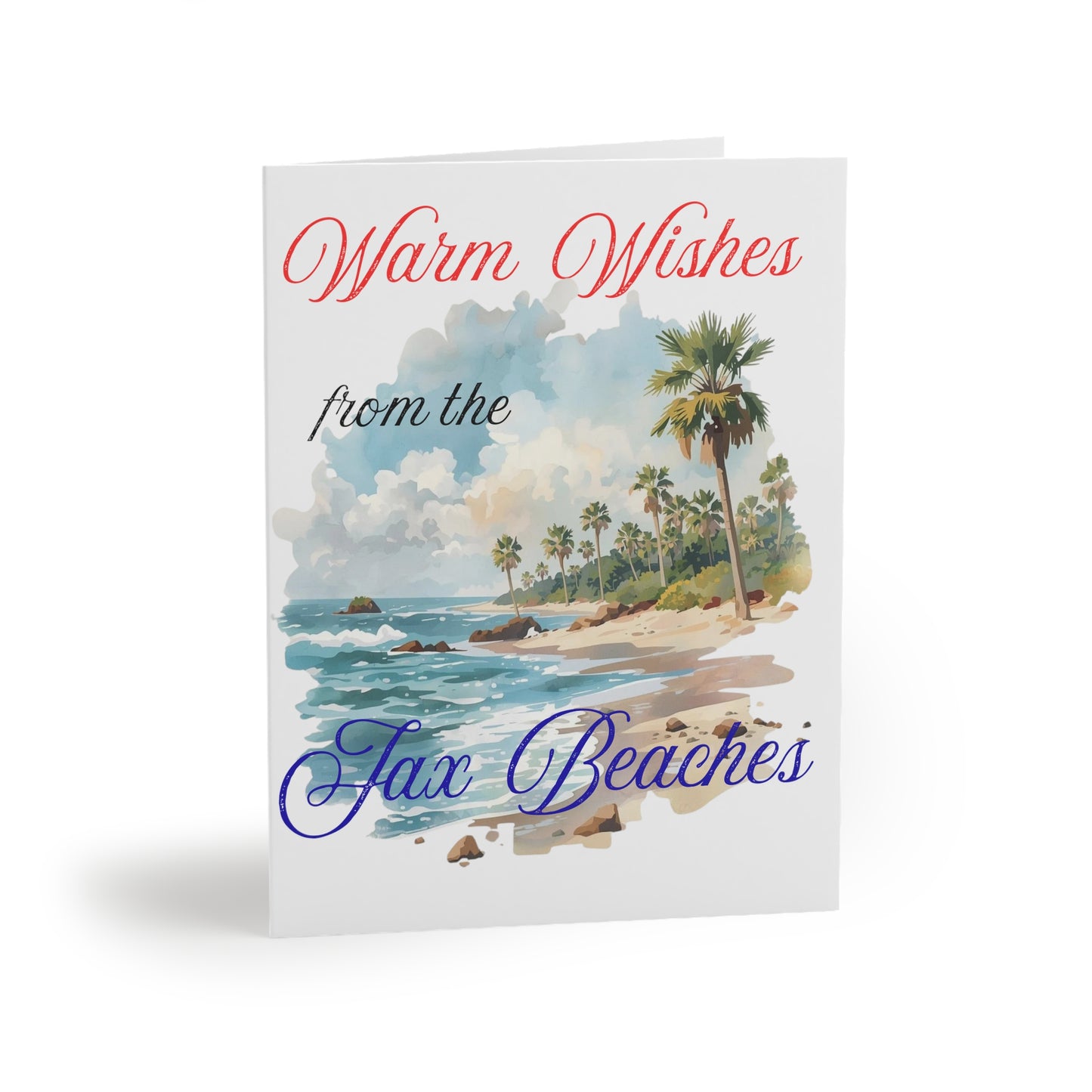 jax beaches Greeting Cards – Warm Wishes from the Jax Beaches (8, 16, 24 pcs)