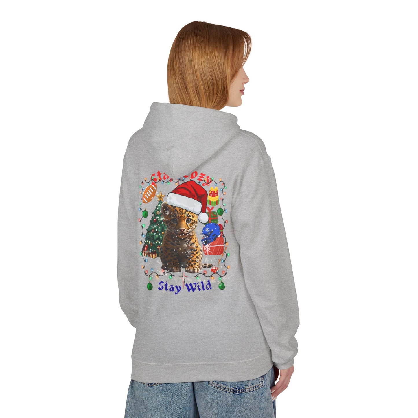 Festive Wildcat Hoodie - GILDAN SF 500 -Stay Wild Christmas Edition