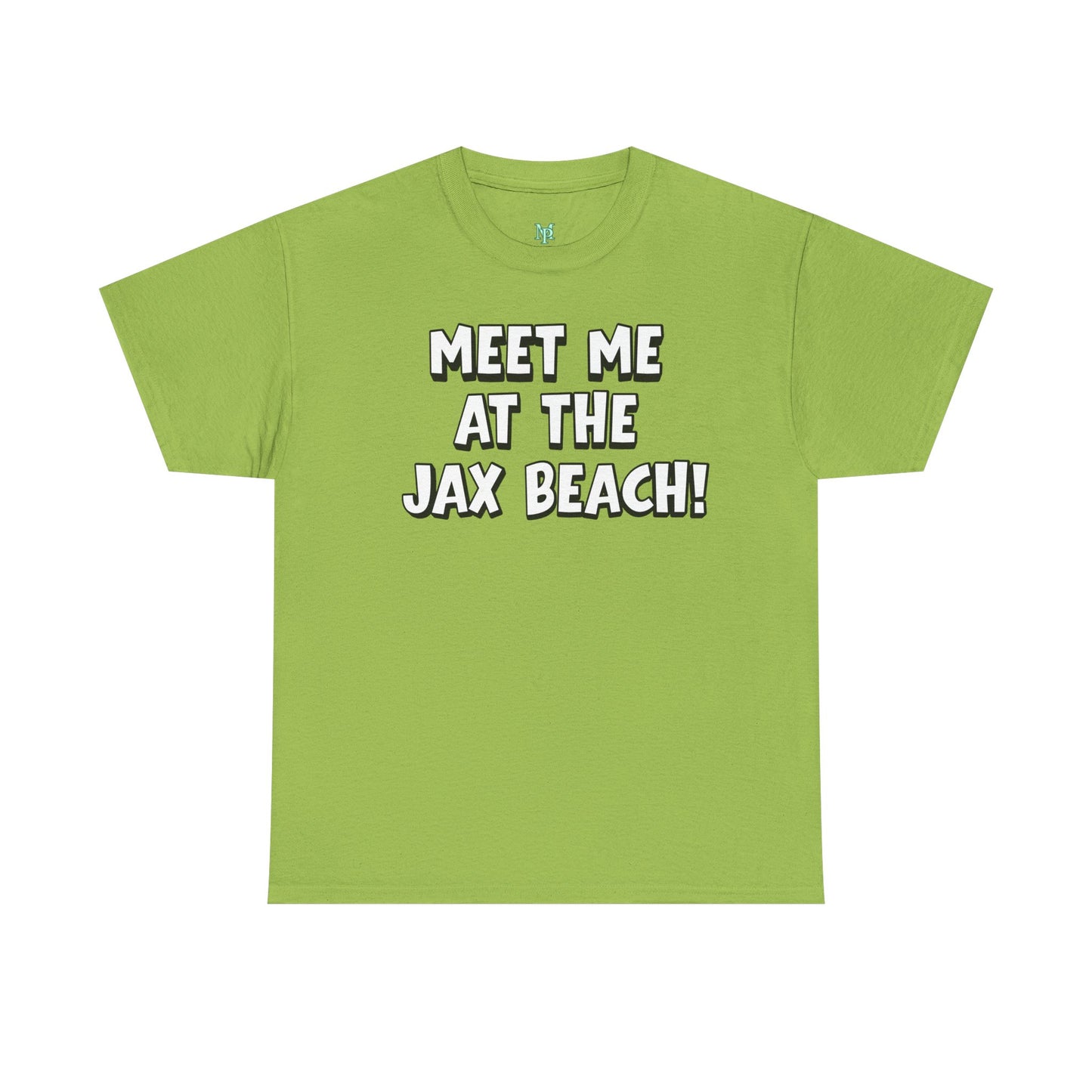 Meet Me at the Jax Beach Unisex Tee, -GILDAN 5000-Beach Day Shirt, Summer Vacation Top, Casual Beachwear, Coastal Gift, Fun Family Outing