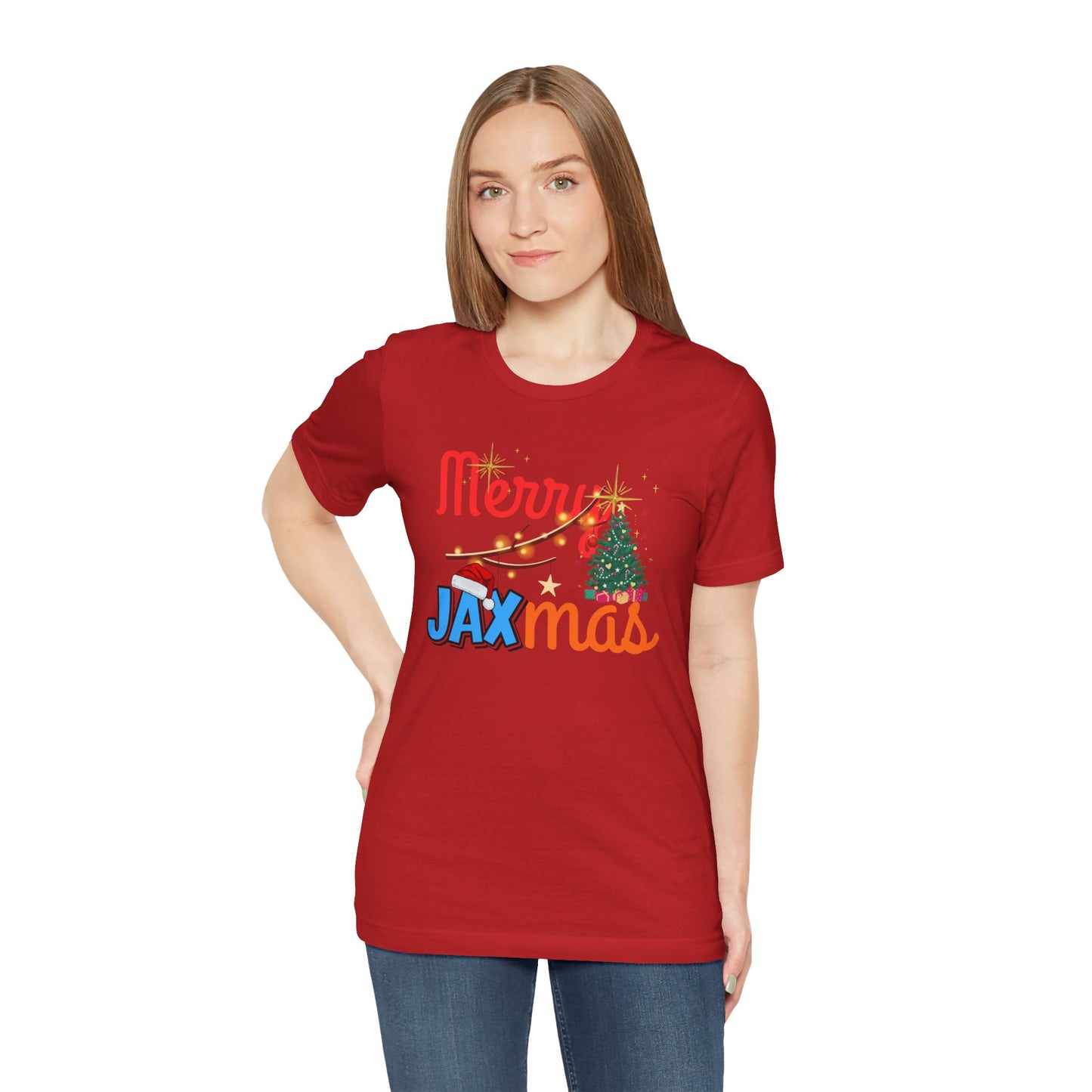 Merry Jaxmas Unisex Christmas Tee BELLA+CANVAS 3001