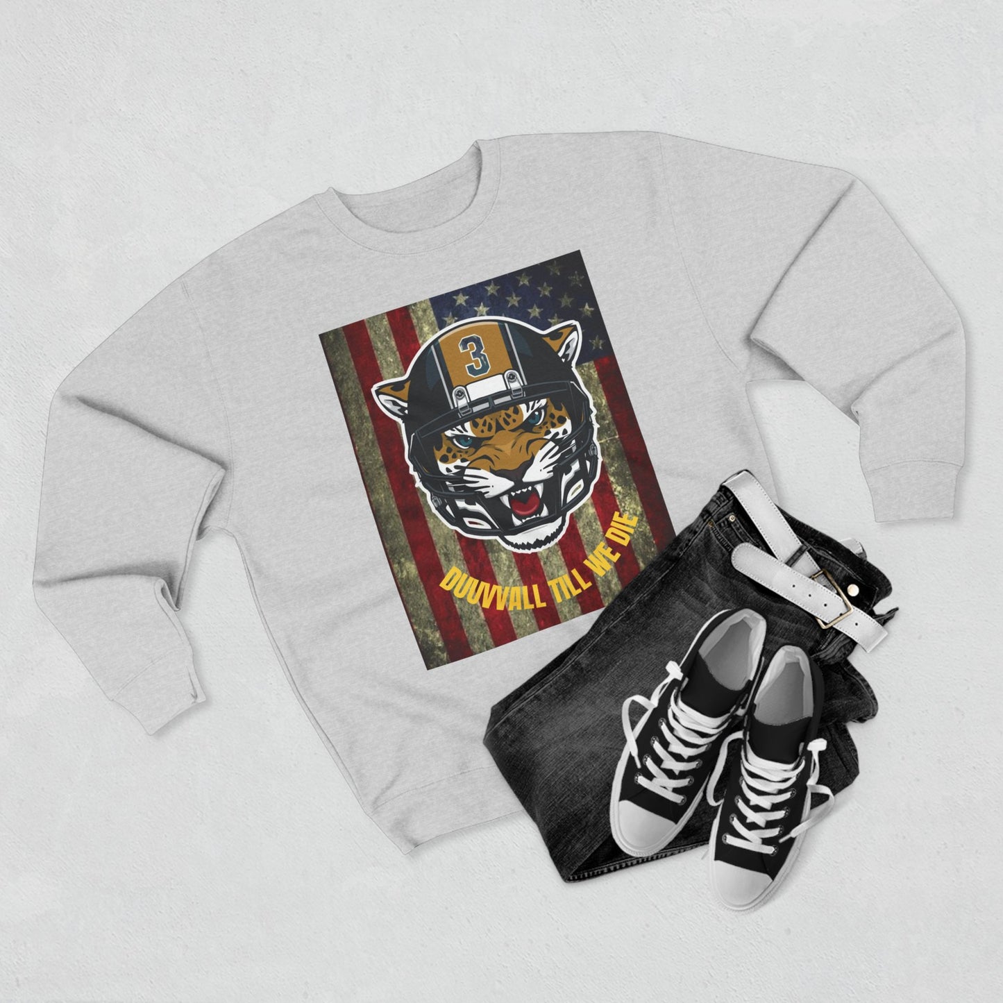 Fierce Tiger Sweatshirt for Sports Lovers, Unisex Crewneck Sweatshirt, Personalized Gift, Game Day Apparel, Casual Wear, Fall Wardrobe
