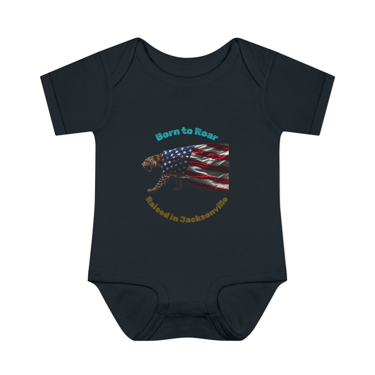 Born to Roar Baby Bodysuit - Cute Infant Outfit for Newborn Boys & Girls, Perfect for Baby Showers, 4th of July & Everyday Wear