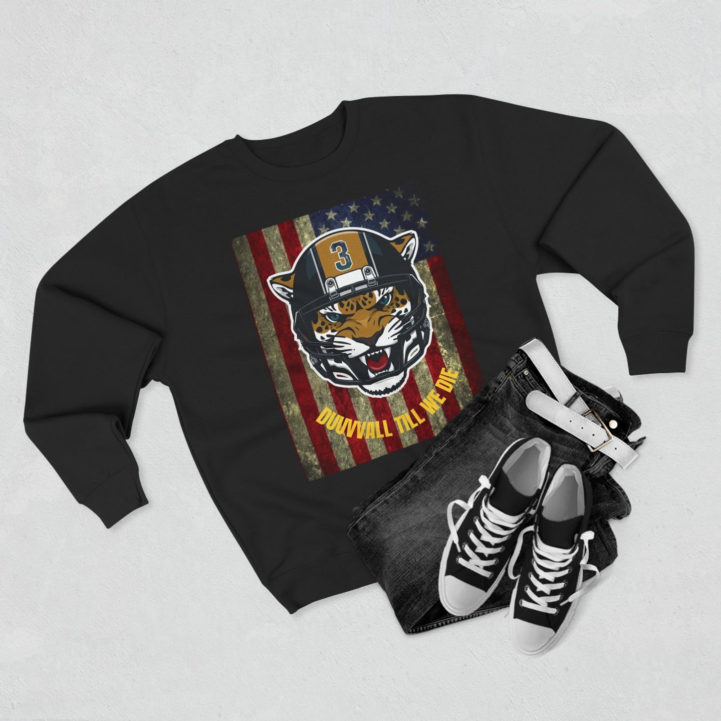Fierce Tiger Sweatshirt for Sports Lovers, Unisex Crewneck Sweatshirt, Personalized Gift, Game Day Apparel, Casual Wear, Fall Wardrobe