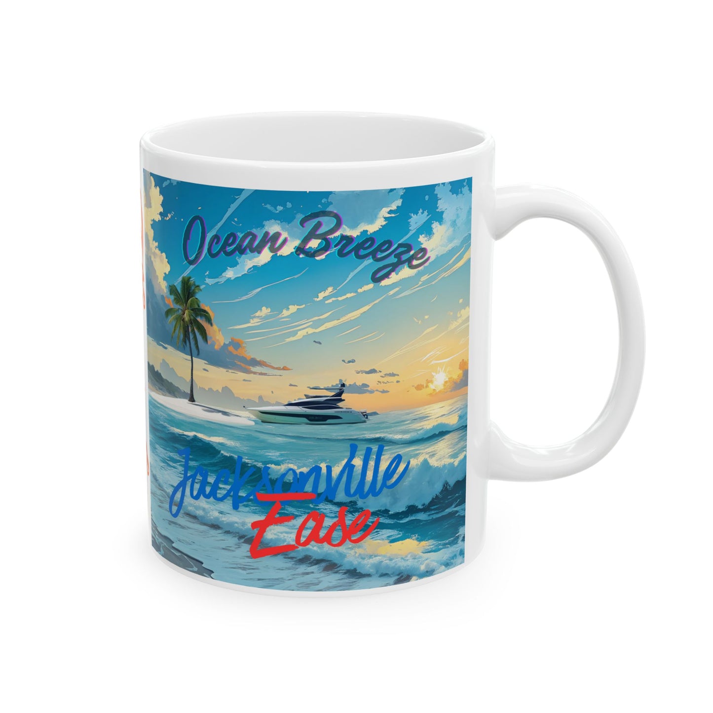 Florida Sunset Ceramic Mug, Beach Lover Gift, Tropical Decor, Vacation Memory, Coastal Vibes, Coffee Tea Cup