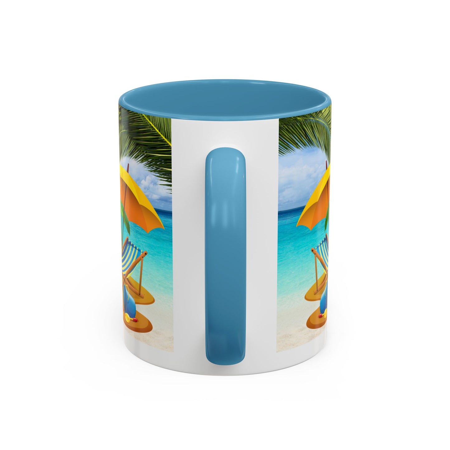 Beach Vibes Coffee Mug | Tropical Vacation Drinkware | Summer Gift | Relaxation Mug | Ocean Scene Cup