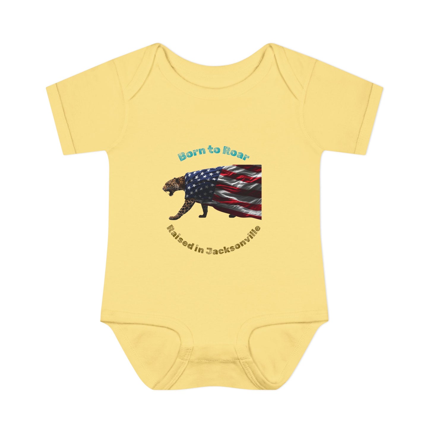 Born to Roar Baby Bodysuit - Cute Infant Outfit for Newborn Boys & Girls, Perfect for Baby Showers, 4th of July & Everyday Wear
