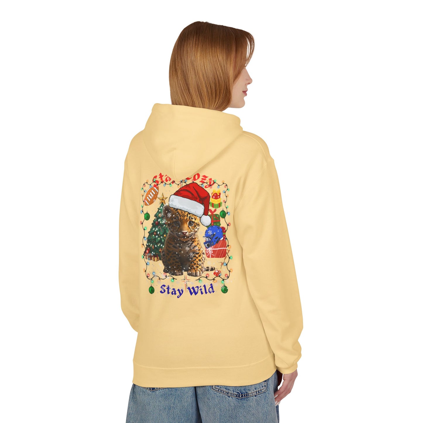 Festive Wildcat Hoodie - GILDAN SF 500 -Stay Wild Christmas Edition