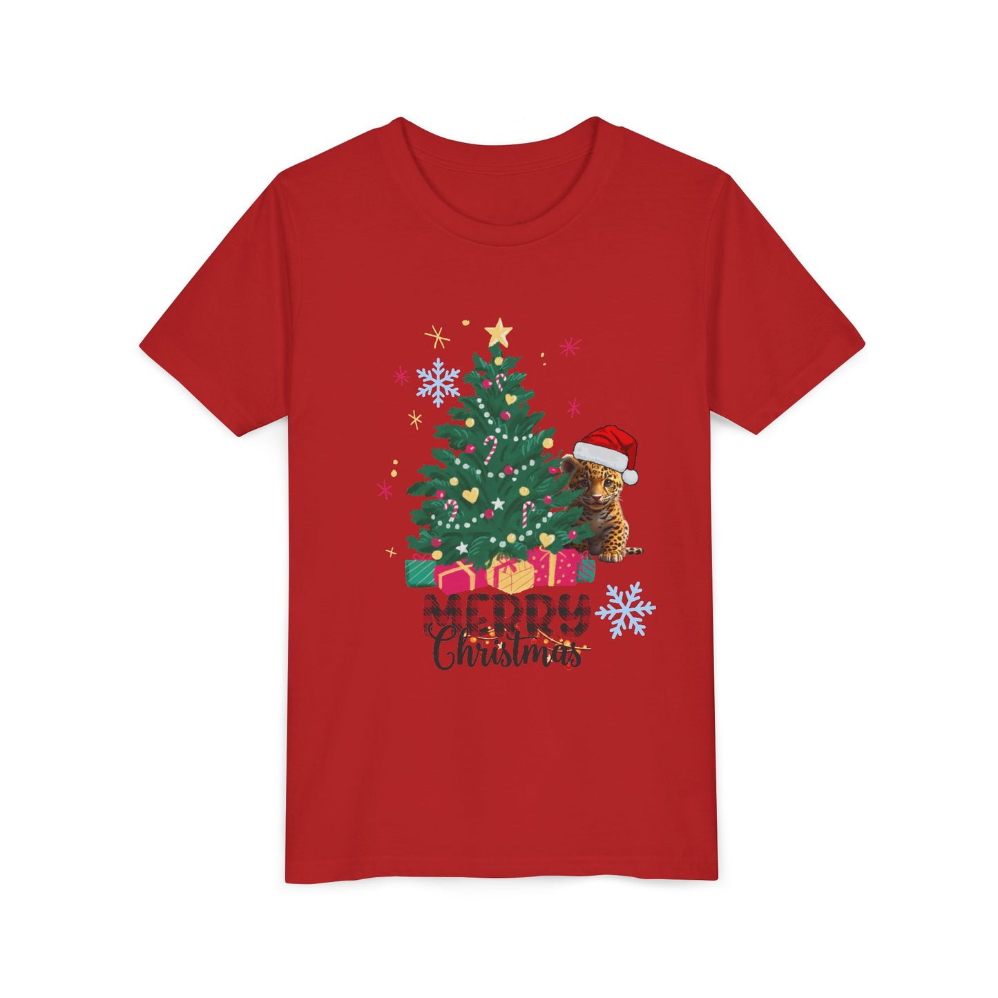 Merry Christmas Youth Tee BELLA+CANVAS 3001 Y