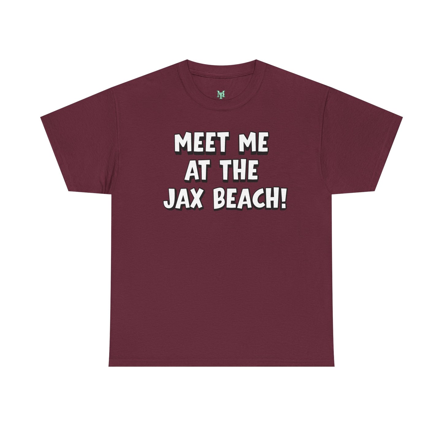 Meet Me at the Jax Beach Unisex Tee, -GILDAN 5000-Beach Day Shirt, Summer Vacation Top, Casual Beachwear, Coastal Gift, Fun Family Outing