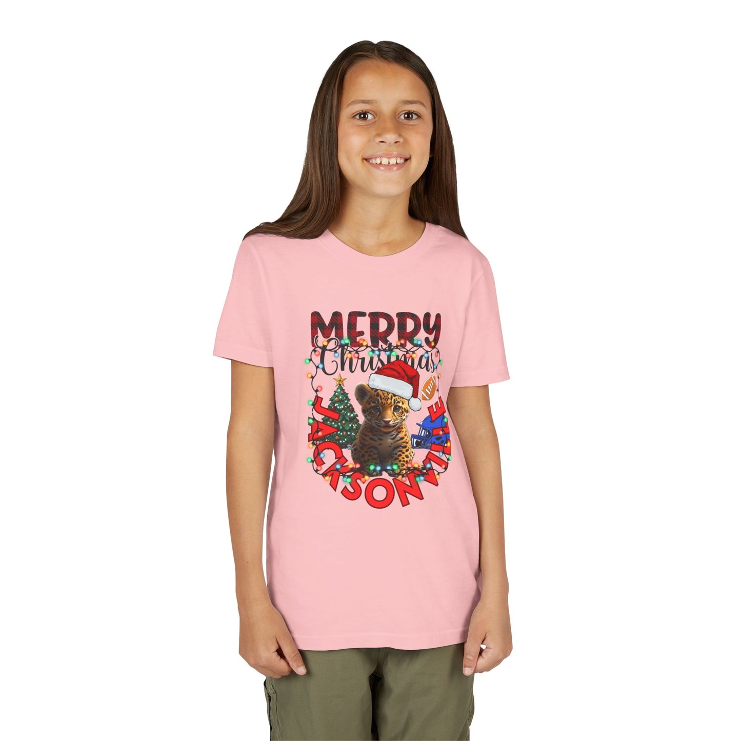 Merry Jacksonville Christmas Youth Tee BELLA+CANVAS 3001 Y