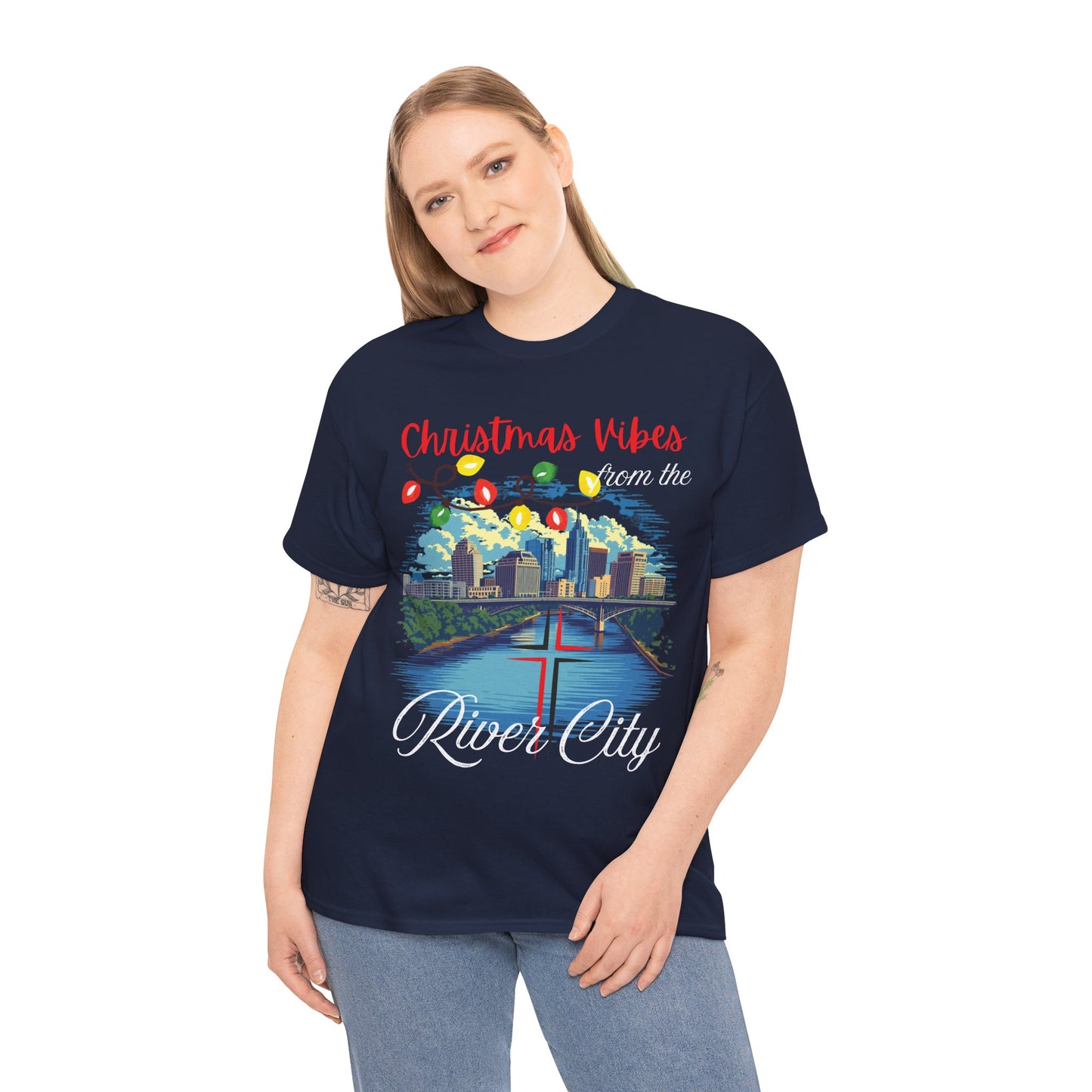 Christmas Vibes River City Tee-GILDAN 5000