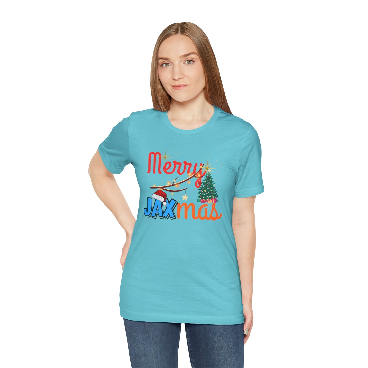 Merry Jaxmas Unisex Christmas Tee BELLA+CANVAS 3001