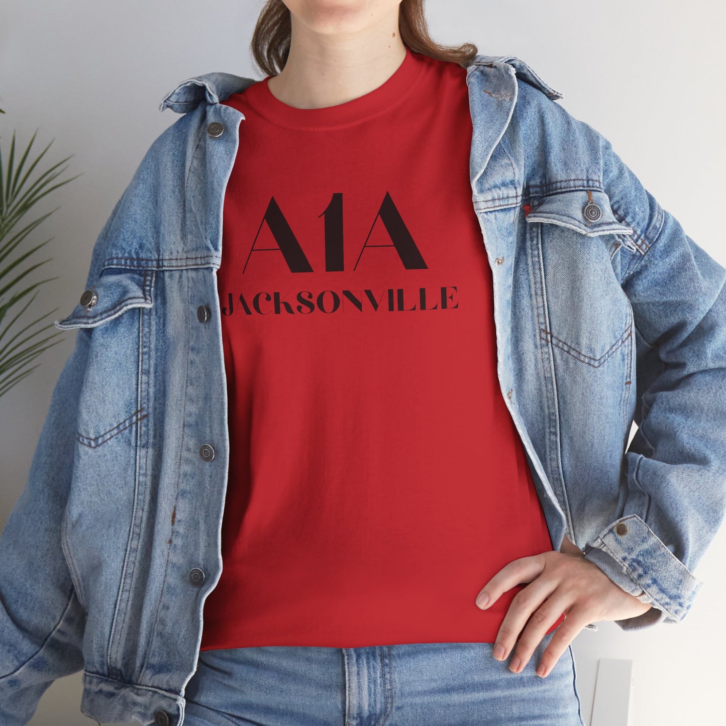Jacksonville A1A Unisex Heavy Cotton-Gildan 5000-Tee, Casual Wear, Beach Outfit, Souvenir Shirt, Gift for Travelers, Summer Fashion