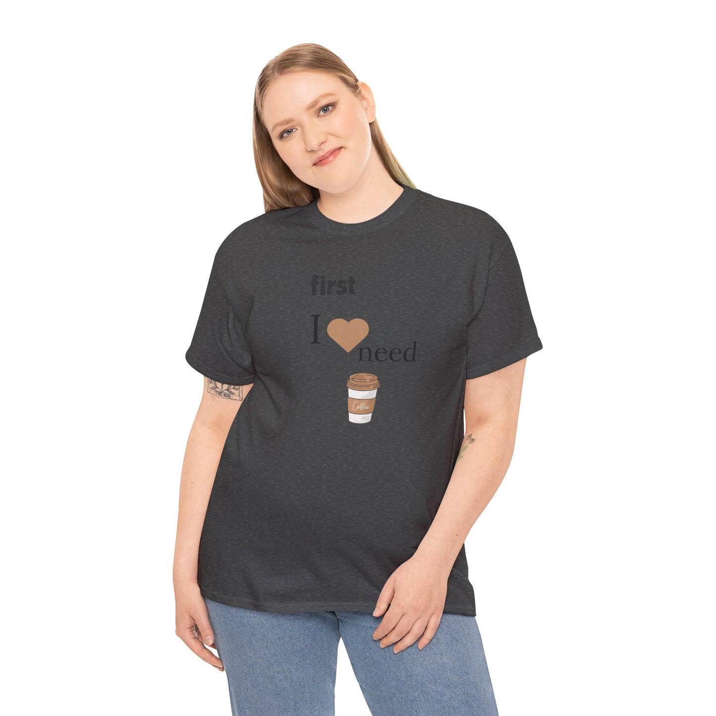 Coffee Lover Unisex Heavy Cotton Tee, Fun Coffee Shirt, Gift for Baristas, Perfect for Casual Wear, Funny Coffee T-Shirt