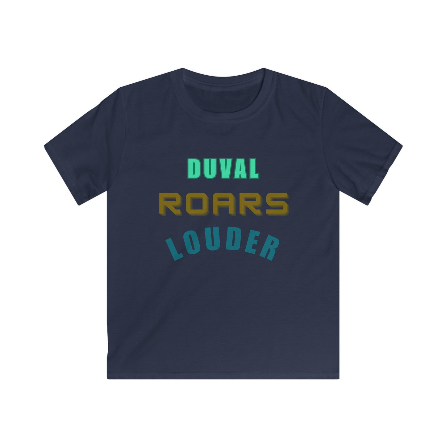 Duval Roars Louder Kids -GILDAN 64000B- Tee, Fun Children's Shirt, Playful Kids Apparel, Unique Gift for Boys & Girls, Birthday Party Outfit