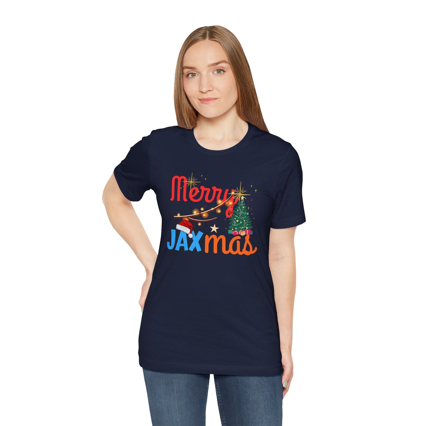 Merry Jaxmas Unisex Christmas Tee BELLA+CANVAS 3001