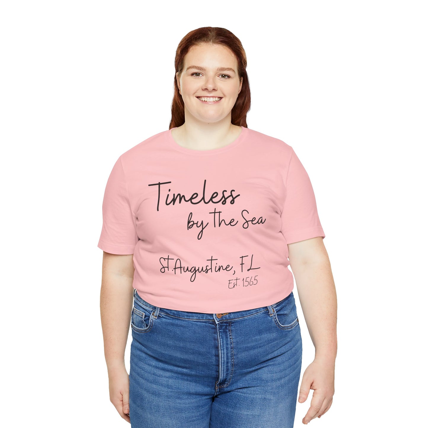 Timeless by The Sea Short Sleeve Tee - BELLA+CANVAS 3001-Casual Beach Wear, Perfect Gift for Ocean Lovers, Vacation Outfits, Summer Apparel, Coastal Style