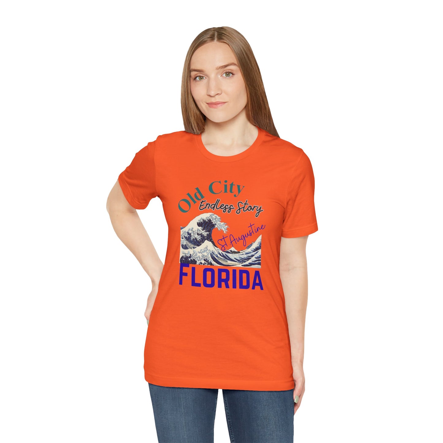 St. Augustine Beach Vibe Tee - Old City Endless Story Florida, Vacation Souvenir Shirt, Tourist Gift, Casual Summer Wear, Beach Lover Tee