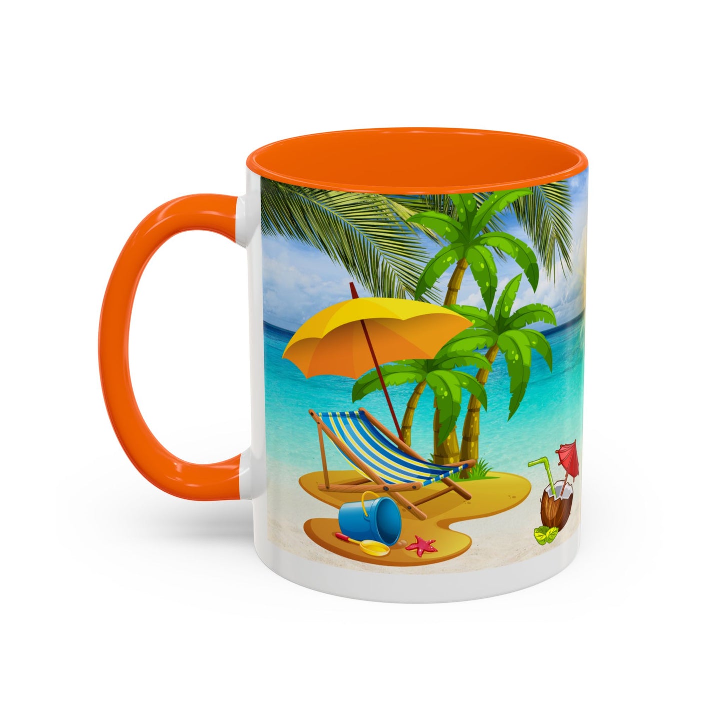 Beach Vibes Coffee Mug | Tropical Vacation Drinkware | Summer Gift | Relaxation Mug | Ocean Scene Cup
