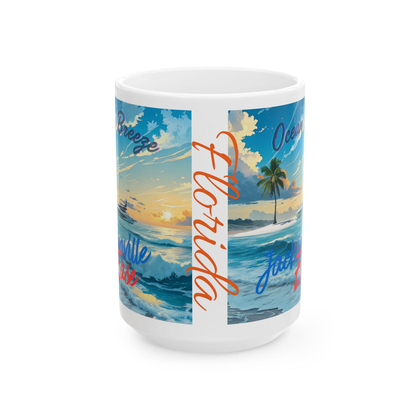 Florida Sunset Ceramic Mug, Beach Lover Gift, Tropical Decor, Vacation Memory, Coastal Vibes, Coffee Tea Cup