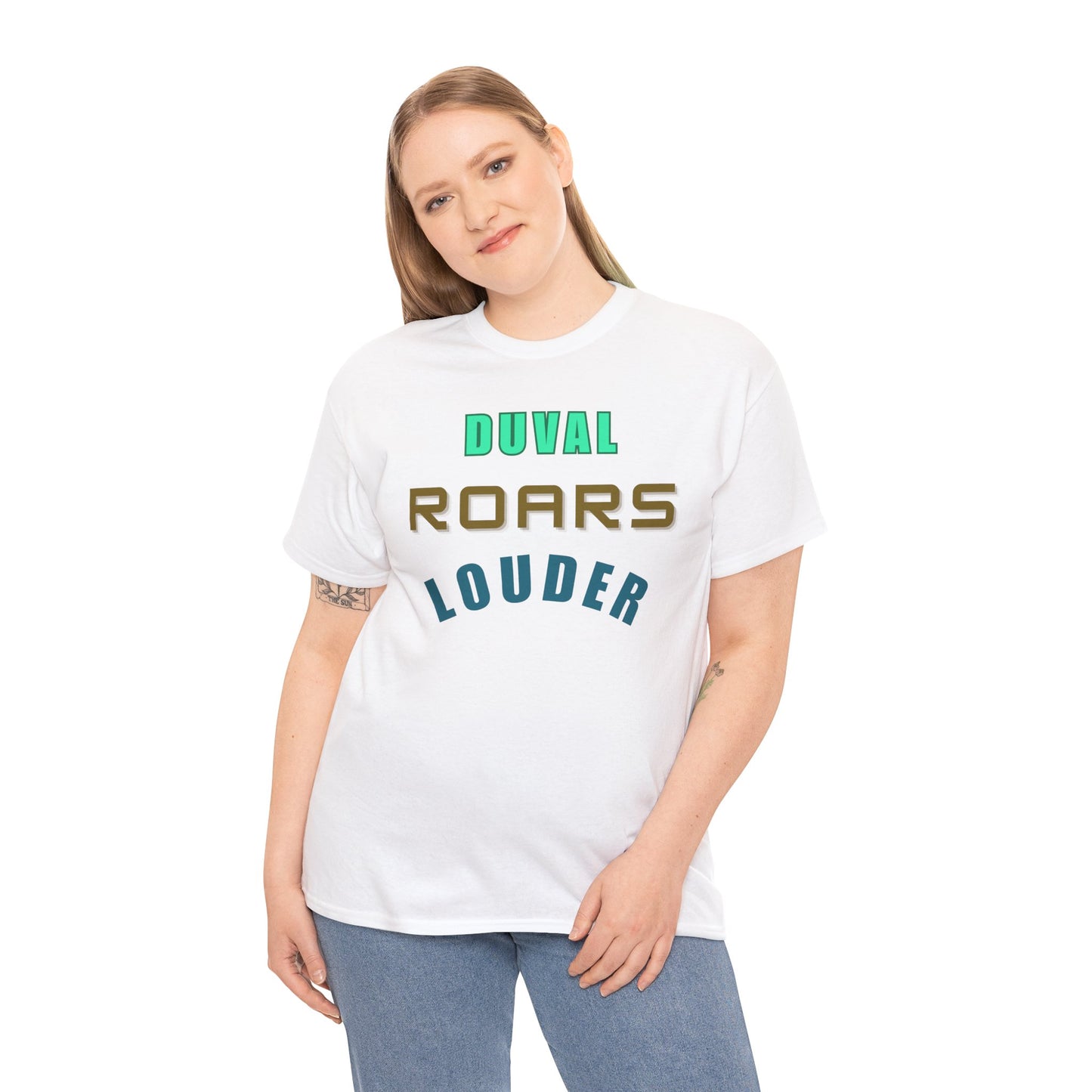 Duval Roars Louder Unisex Heavy Cotton Tee, Graphic Tee, Casual Wear, Gift Idea, Trendy Streetwear, Comfortable Basics