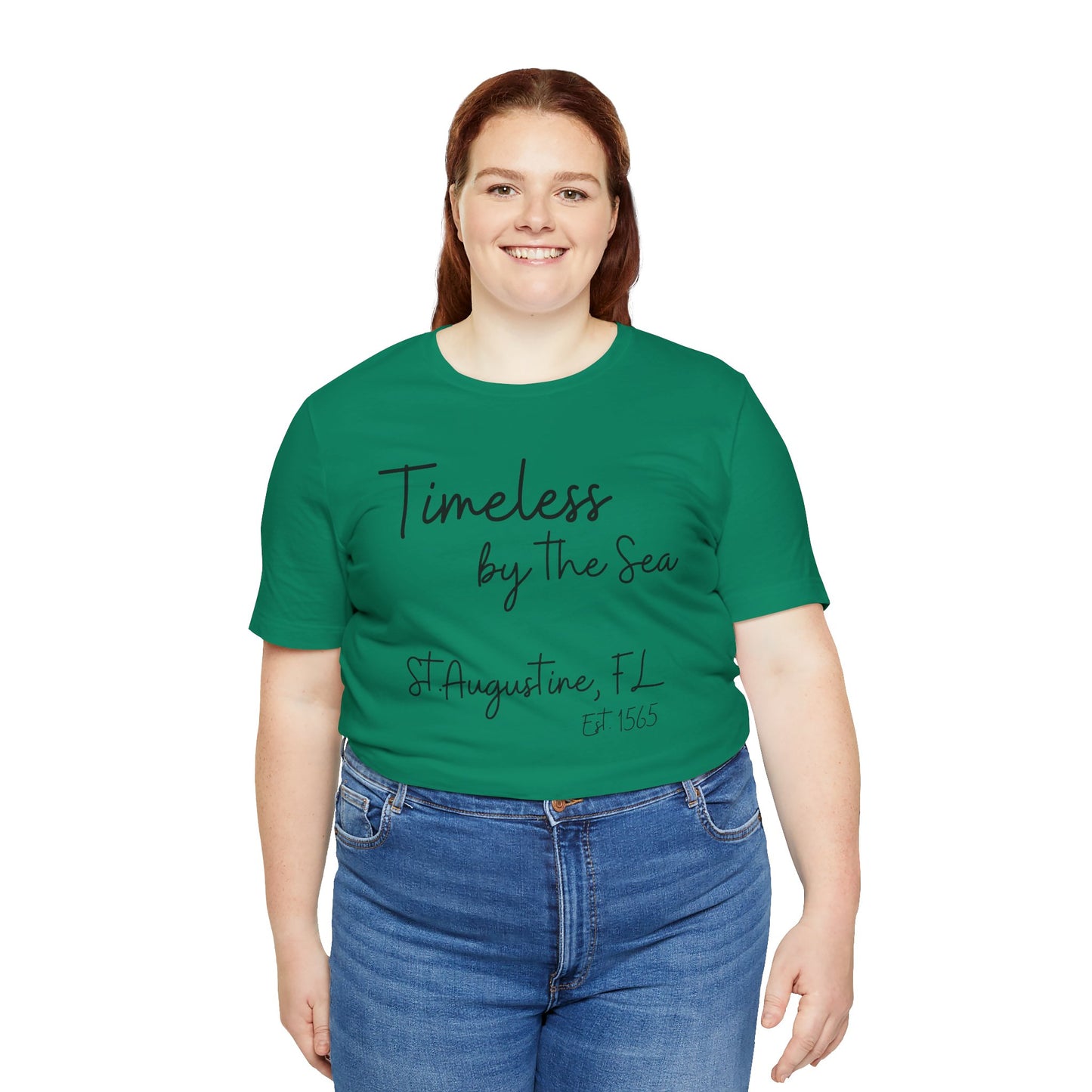 Timeless by The Sea Short Sleeve Tee - BELLA+CANVAS 3001-Casual Beach Wear, Perfect Gift for Ocean Lovers, Vacation Outfits, Summer Apparel, Coastal Style