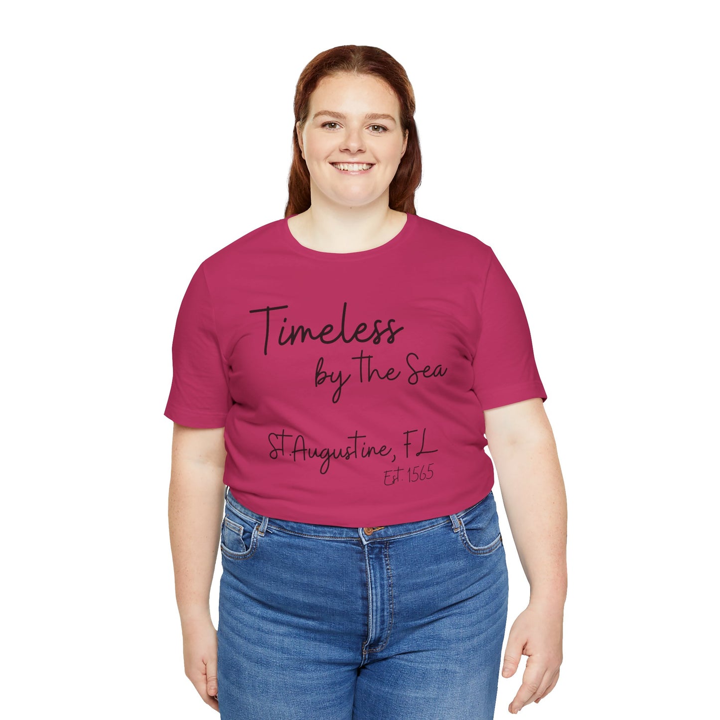 Timeless by The Sea Short Sleeve Tee - BELLA+CANVAS 3001-Casual Beach Wear, Perfect Gift for Ocean Lovers, Vacation Outfits, Summer Apparel, Coastal Style