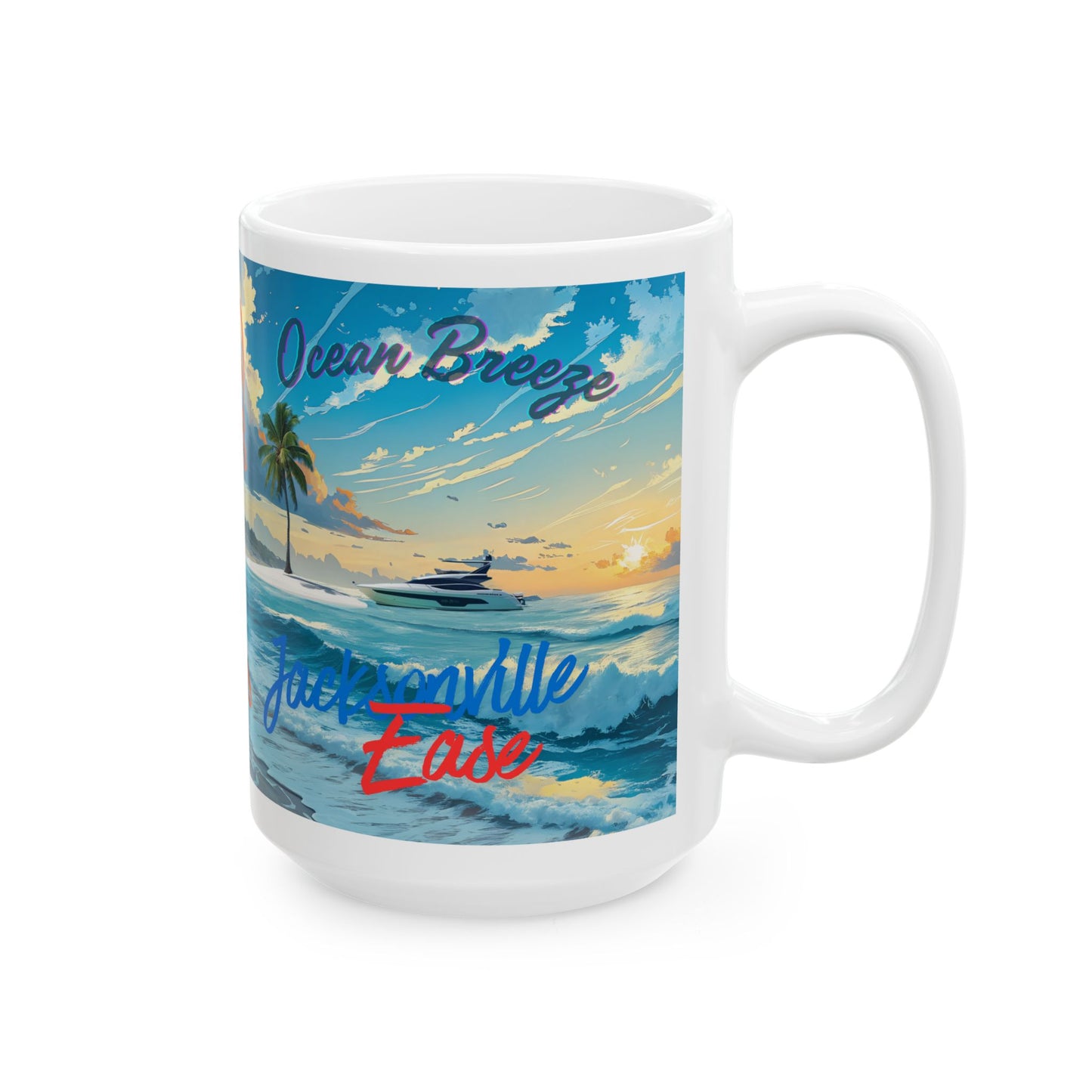 Florida Sunset Ceramic Mug, Beach Lover Gift, Tropical Decor, Vacation Memory, Coastal Vibes, Coffee Tea Cup
