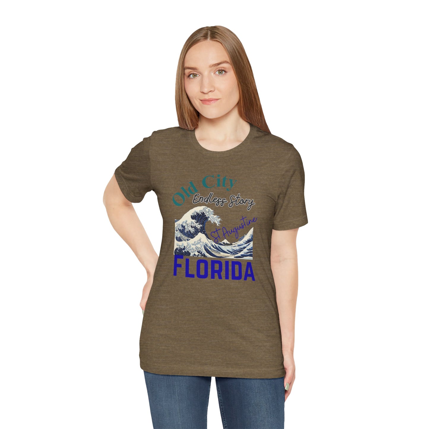 St. Augustine Beach Vibe Tee - Old City Endless Story Florida, Vacation Souvenir Shirt, Tourist Gift, Casual Summer Wear, Beach Lover Tee