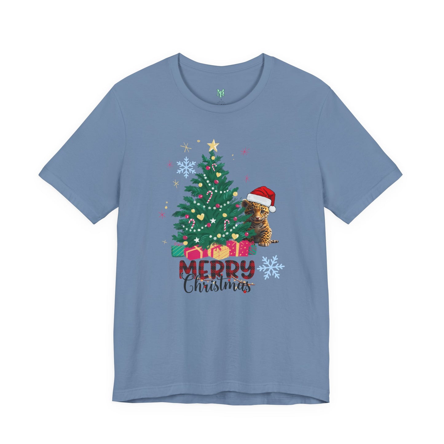 Merry Christmas Unisex Jersey Tee BELLA+CANVAS 3001