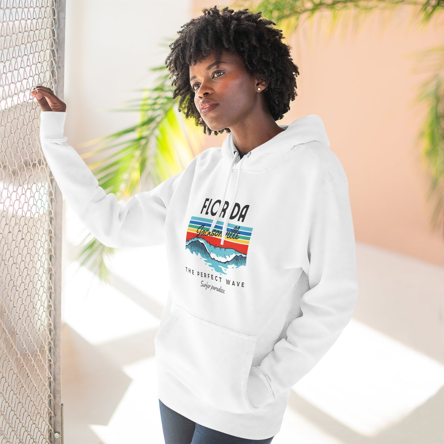 Cozy Florida Wave Hoodie - Perfect for Beach Lovers, Casual Outings, Gifts, Summer Fun, Outdoor Adventures