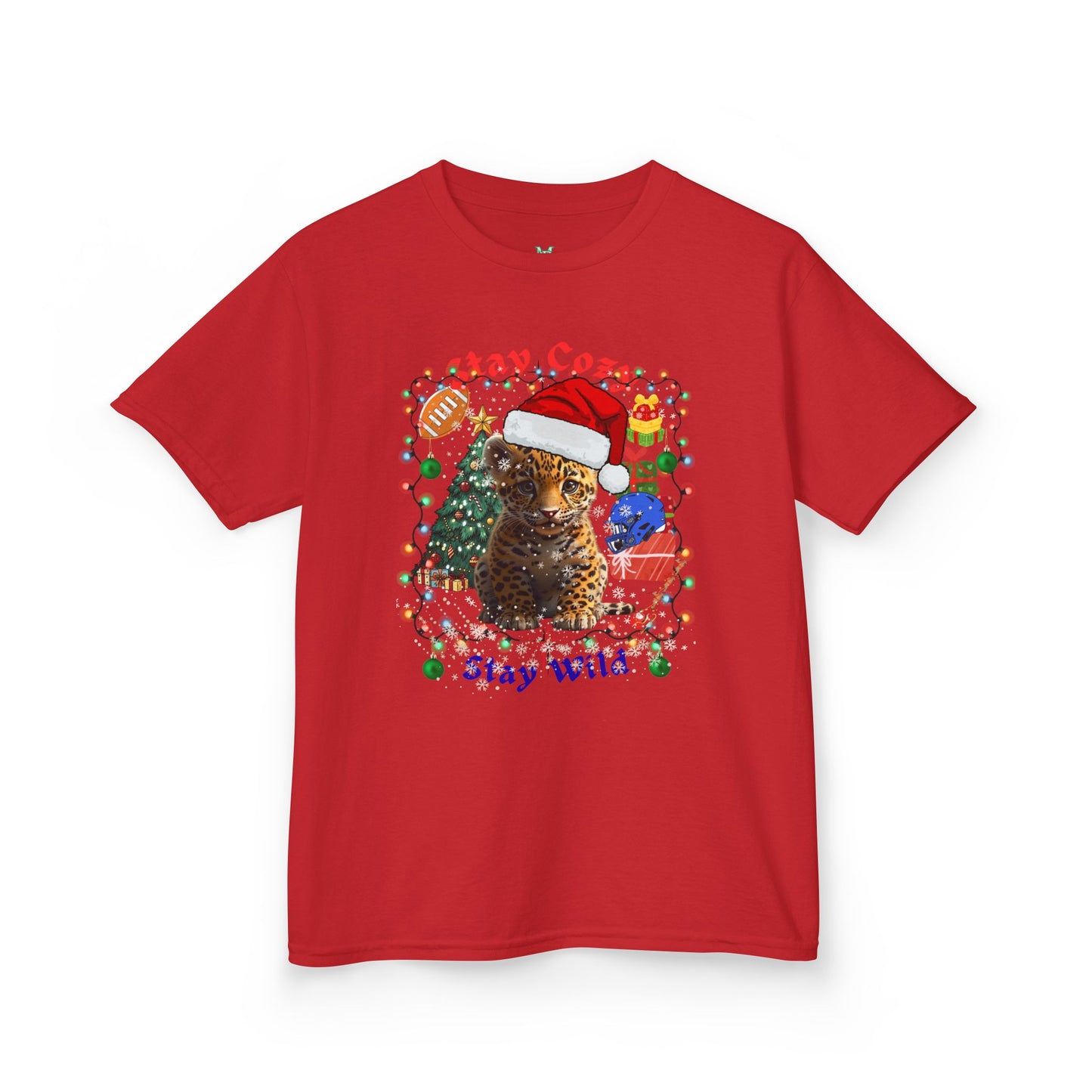 Festive Kids Tee - Stay Cozy Stay Wild Christmas T-Shirt