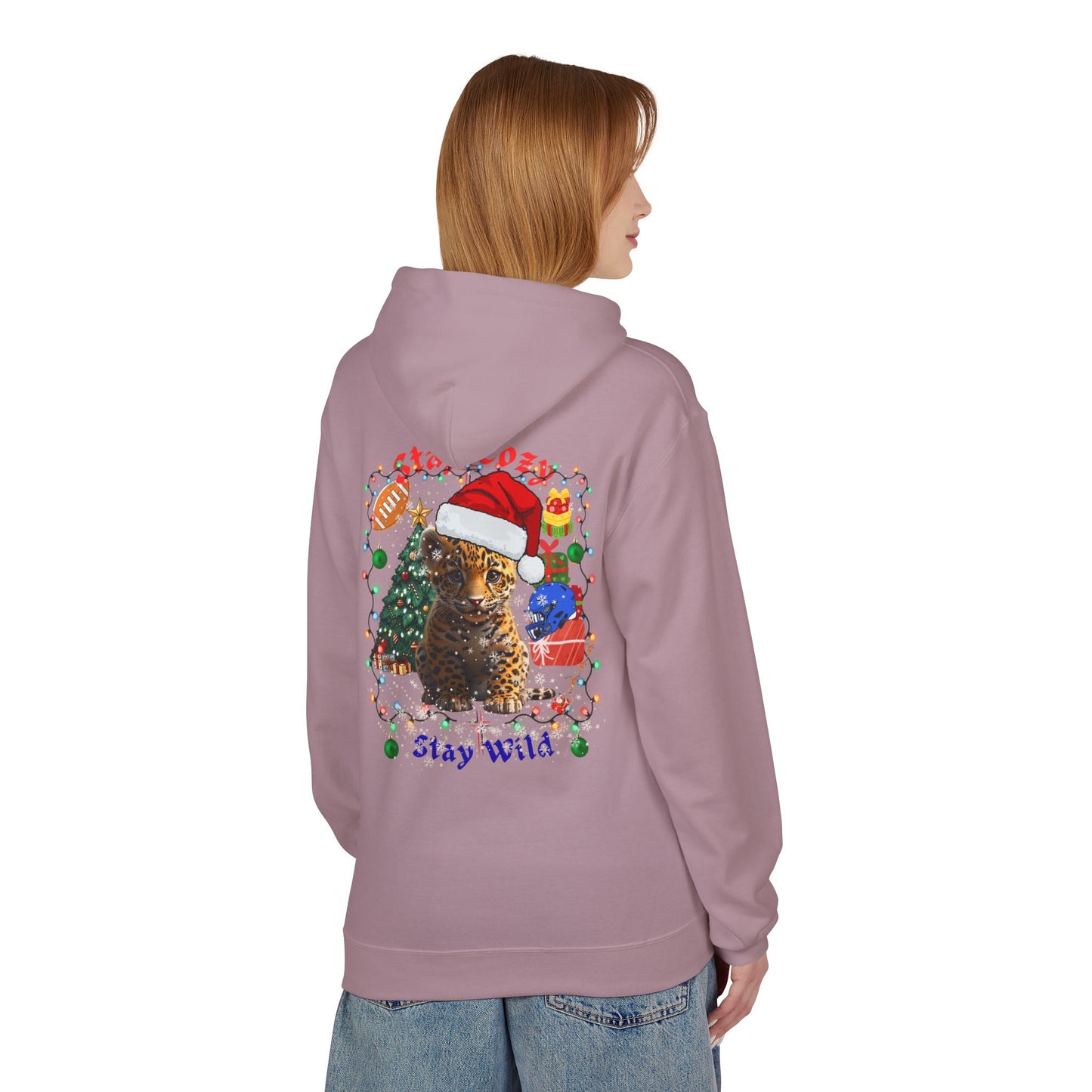 Festive Wildcat Hoodie - GILDAN SF 500 -Stay Wild Christmas Edition
