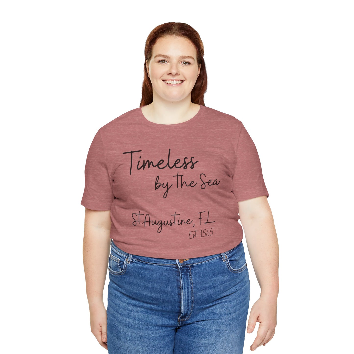 Timeless by The Sea Short Sleeve Tee - BELLA+CANVAS 3001-Casual Beach Wear, Perfect Gift for Ocean Lovers, Vacation Outfits, Summer Apparel, Coastal Style