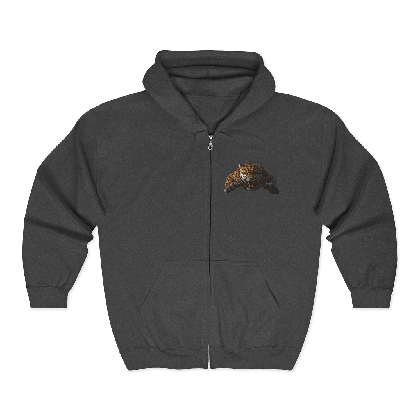 Cozy Unisex Black Zip Hoodie with Artful Creature Design | Perfect for Casual Wear, Gifts, Fall, Weekend Relaxation, and Nature Lovers