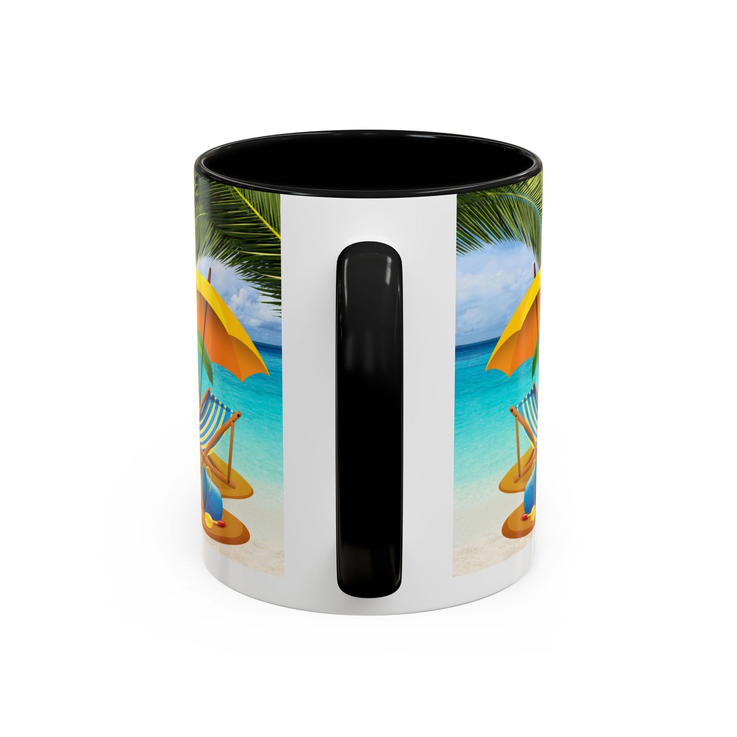 Beach Vibes Coffee Mug | Tropical Vacation Drinkware | Summer Gift | Relaxation Mug | Ocean Scene Cup