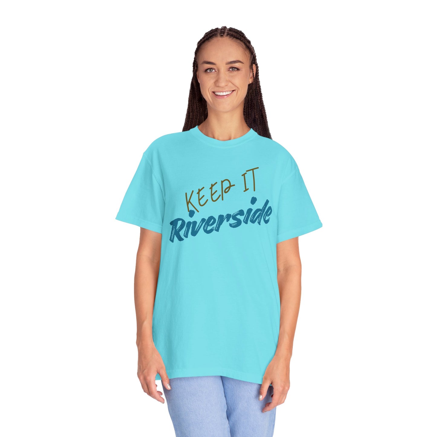 Unisex Riverside Graphic Tee, Summer Vibes Shirt, Relaxed Style T-Shirt, Casual Wear Gift, Beach Day Top