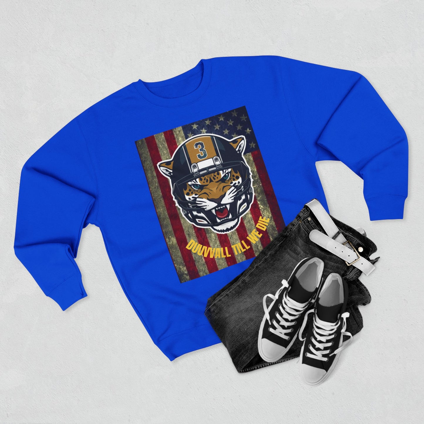 Fierce Tiger Sweatshirt for Sports Lovers, Unisex Crewneck Sweatshirt, Personalized Gift, Game Day Apparel, Casual Wear, Fall Wardrobe
