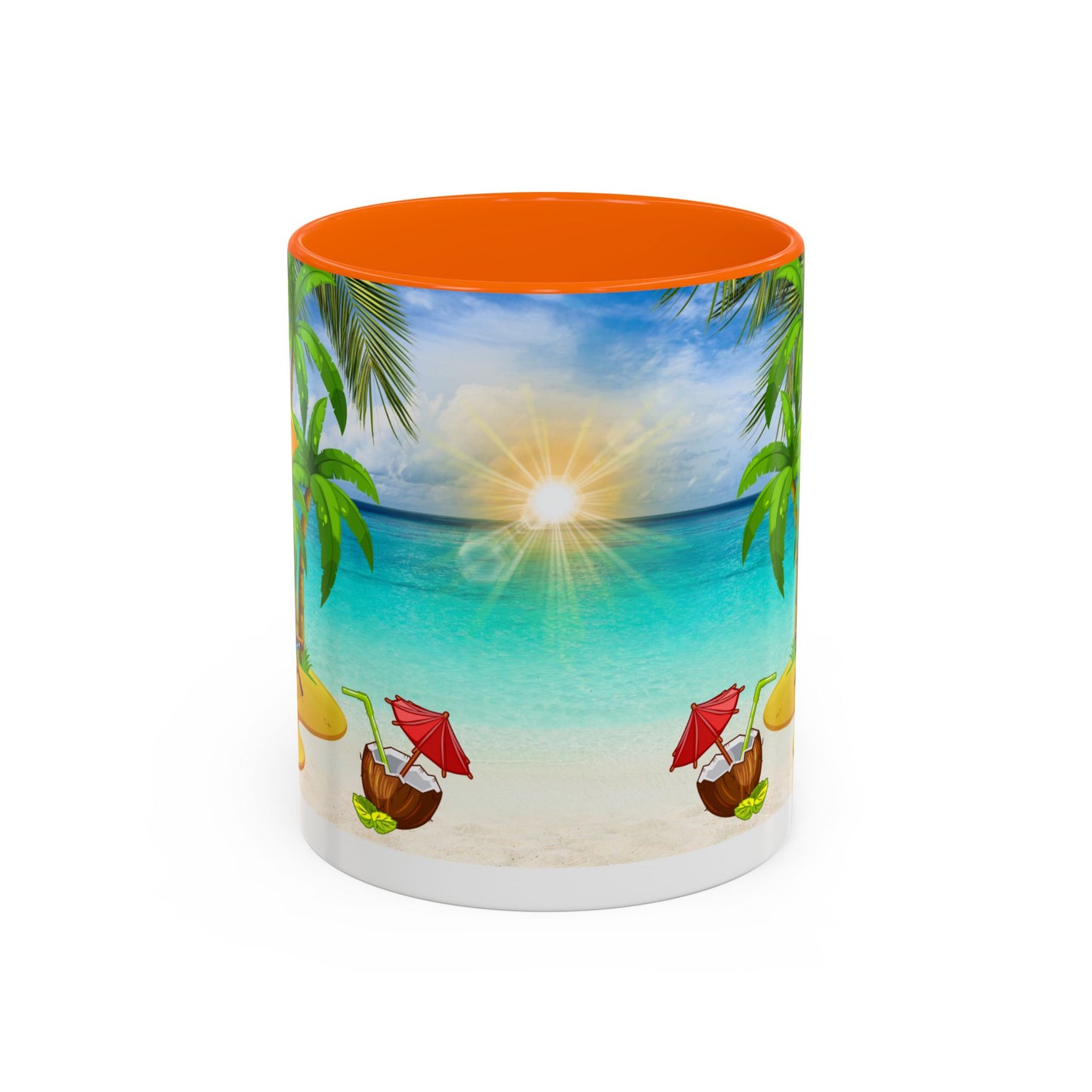 Beach Vibes Coffee Mug | Tropical Vacation Drinkware | Summer Gift | Relaxation Mug | Ocean Scene Cup