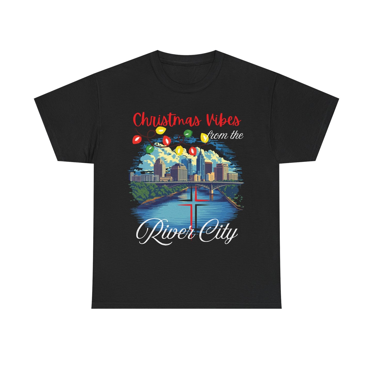 Christmas Vibes River City Tee-GILDAN 5000