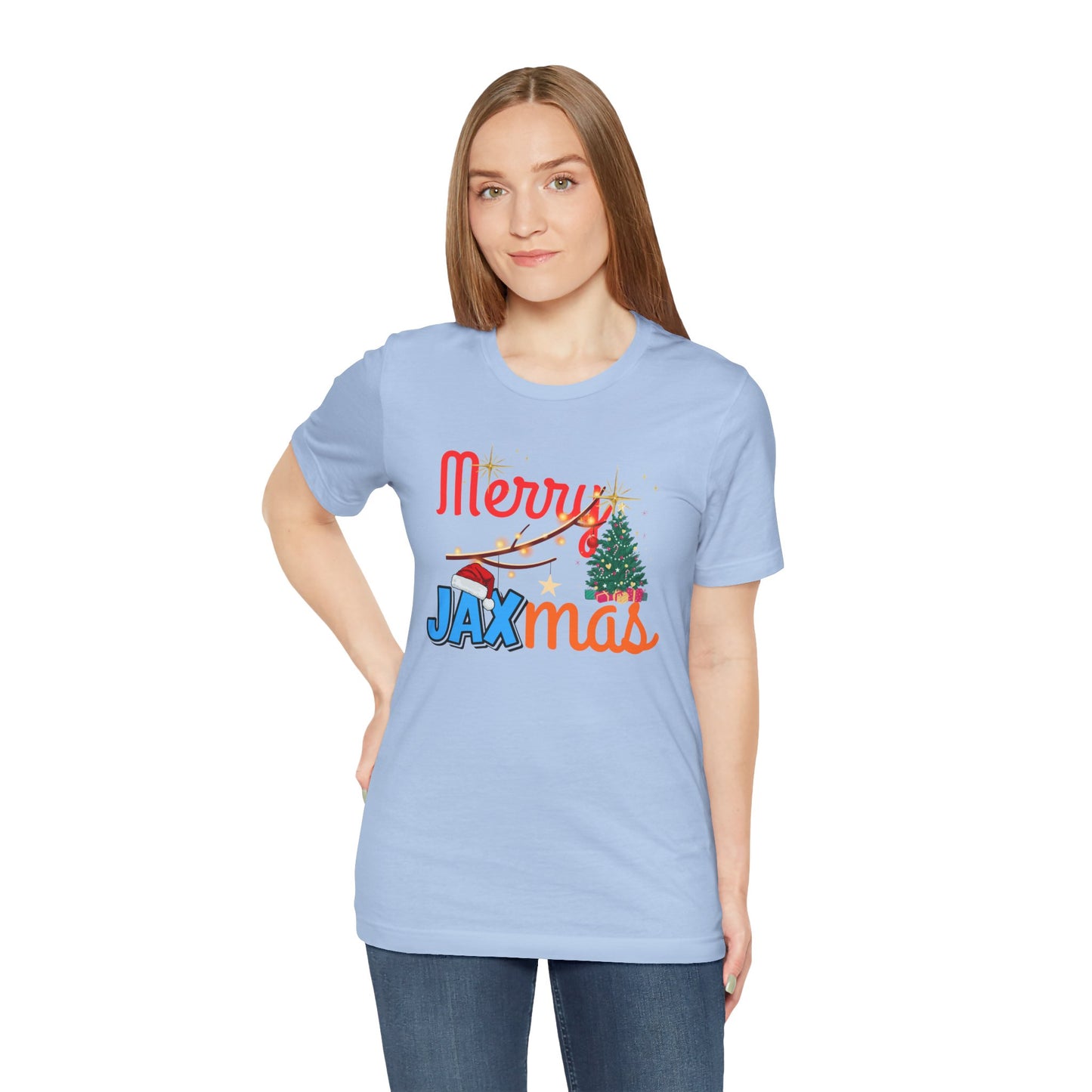Merry Jaxmas Unisex Christmas Tee BELLA+CANVAS 3001