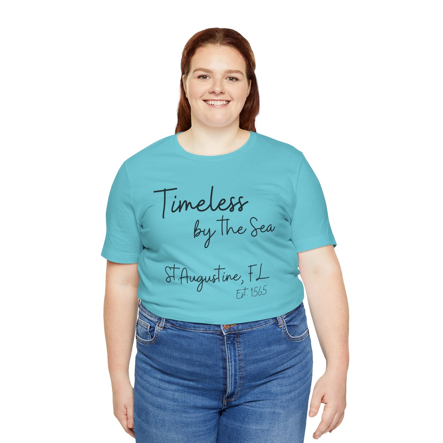 Timeless by The Sea Short Sleeve Tee - BELLA+CANVAS 3001-Casual Beach Wear, Perfect Gift for Ocean Lovers, Vacation Outfits, Summer Apparel, Coastal Style